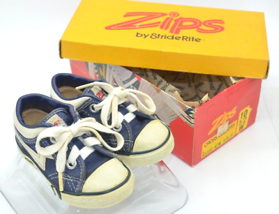 VINTAGE BOYS STRIDE RITE ZIPS SHOES SIZE 5W all original IN BOX