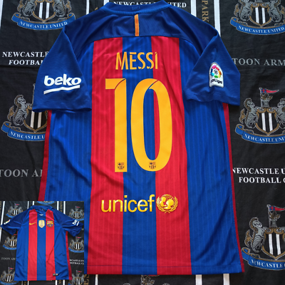 Barcelona Home Football Shirt Jersey 2016 2017 Nike Lionel Messi