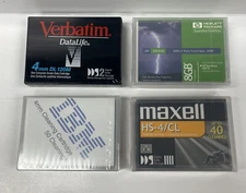 4x DDS-2 Lot: Verbatim DL 120M HP C5707A IBM & Maxell HS-4/CL Cleaning Cartridge
