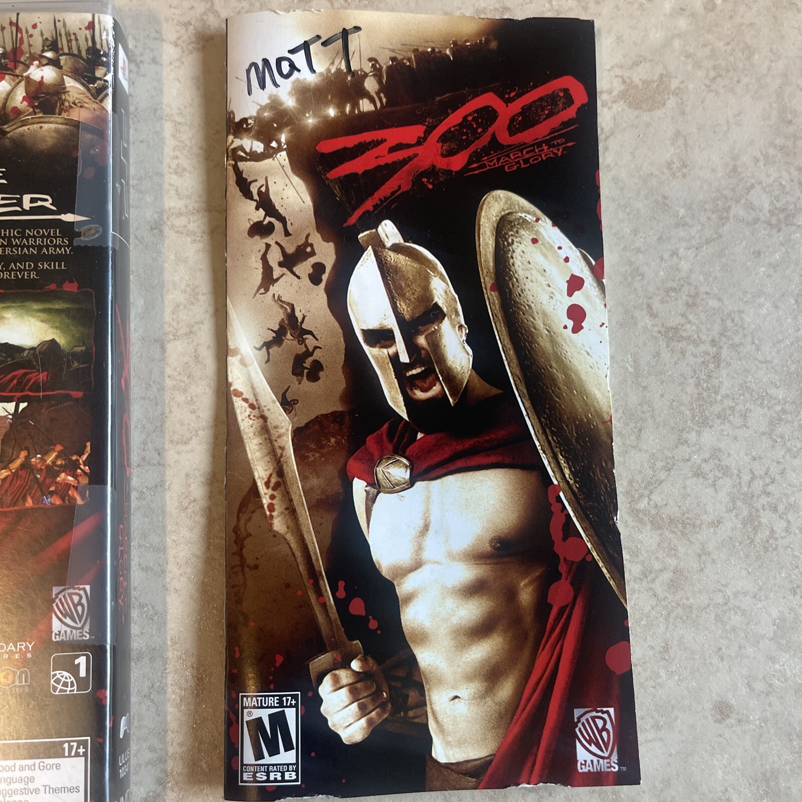 300 March To Glory Sur Sony PSP - Version PAL FR Complète Et En Bon état