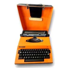 Adler Gabriele 2000 German ElectricTypewriter Orange Vintage Collectible thumbnail