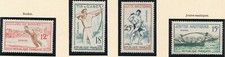 TIMBRE FRANCE 1161/1164** Jeux Traditionnels 1958