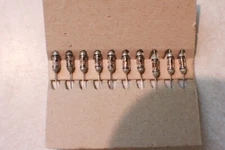 10 Crystal radio Diodes D18 Large Glass Vintage Germanium  Detector w/Spec USA