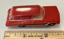 RARE Aurora Slimline 1963 Ford Woody Wagon Red HO Slot Car - READ DESCRIPTION