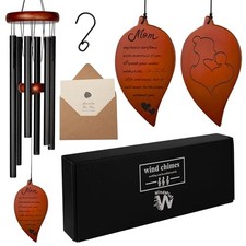 Memorial Wind Chimes for Loss of Mother - 32.5 Windchimes for Mom Black - Mom