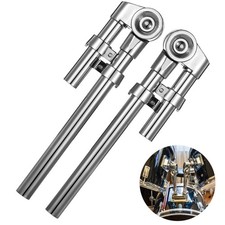 2 PCS Tom Drum Brackets Tom Mount Holder Arm Adjustable Tom Mounting Holder S