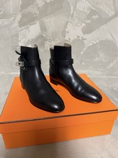 Hermes stivaletto neo in pelle nero taglia 37