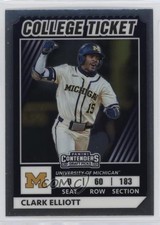 2022 Panini Elite Extra Edition College Tickets Optic Clark Elliott #CTO-38 14bn