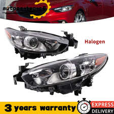 Pair Halogen Headlights For Mazda 6 2014-2017 Driver Passenger Projector Pair Halogen Headlights For Mazda 6 2014-2017 Driver Passenger Projector
