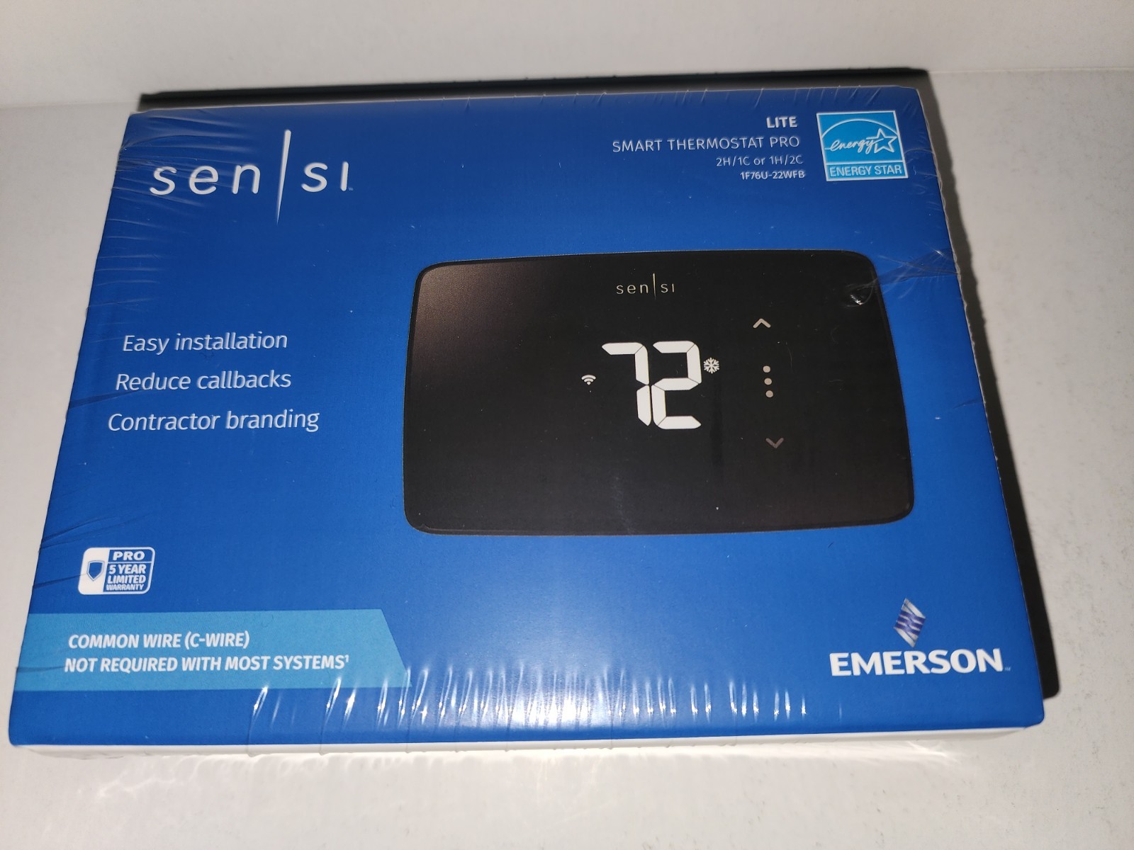 Emerson White-Rodgers 1F76U-22WFB Sensi Lite Touchscreen Wi-
