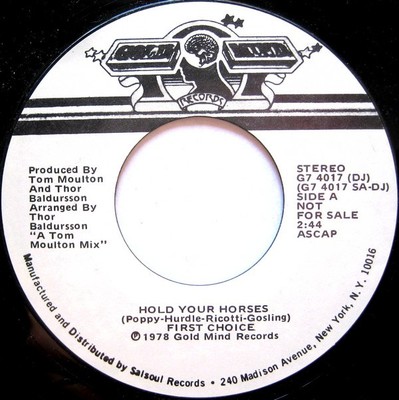 First Choice - Hold Your Horses (7'', Single, Promo)