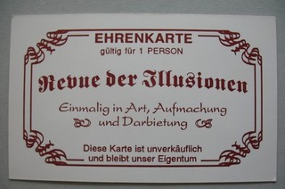 EHRENKARTE MÜHLHAUSEN alter Kirmes FAHRCHIP Reutlinger Revue der Illusionen RRR!