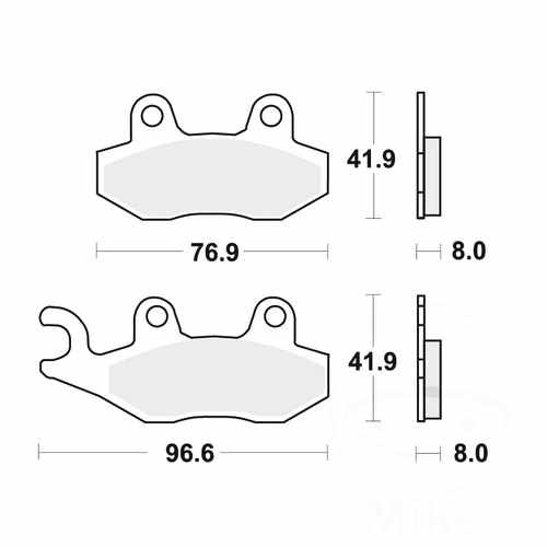 Brake Pad rear For Triumph Speedmaster 800 03-04 TRW Pads Sintered Sh Street