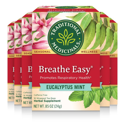 Tea, Organic Breathe Easy with Eucalyptus Mint, Promotes Respiratory Health, Kos