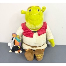 Dreamworks Shrek Ogre 18"Plush Macys 2007 Puss in Boots Donkey Finger Puppets