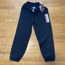 Vintage 1997 Large Black Mens Fleece Sweat Pants With Draw String