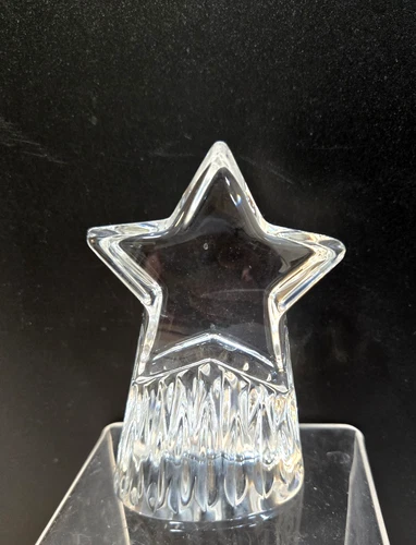 STEUBEN Glass STAR PATH Sculptural Paperweight signed