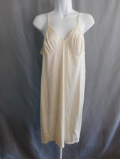 Formfit Rogers Ivory Full Slip Nightgown Size 40 Nylon Vintage Lingerie