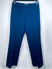 Pendleton Womens Size 8 Navy Savvy Stretch Wool Slacks Petite Pleat Front Pants