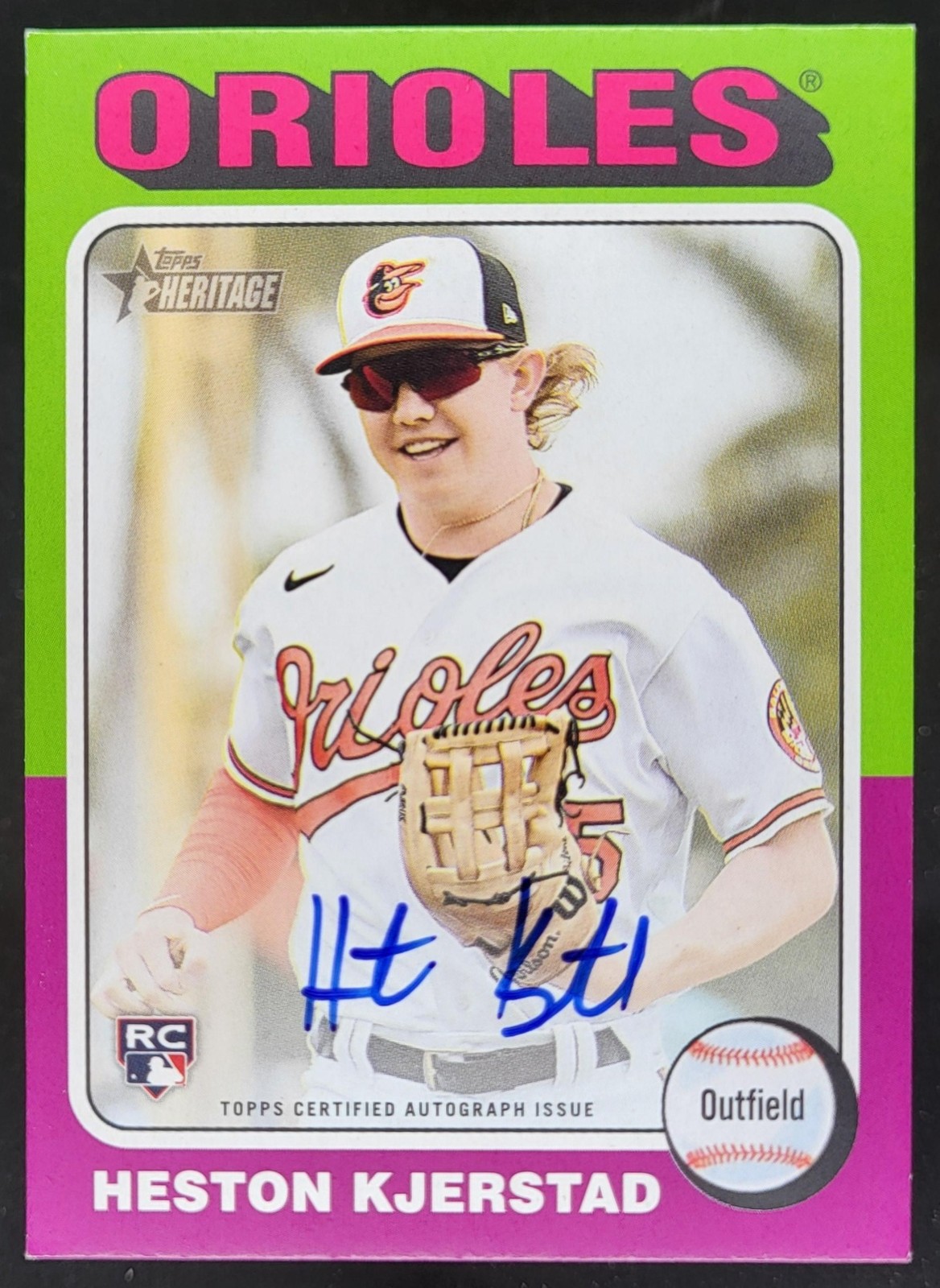2024 Topps Heritage Heston Kjerstad Real One Auto RC Orioles AP2