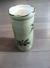 Over and Back, Inc.  Ceramic Grape Olive Wine Bottle Holder Cooler 9 1/4"