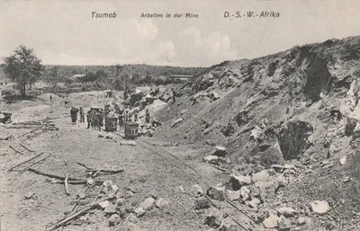 DSWA AK "Arbeiten in der Mine von Tsumeb". Schienen, Loren, ungelaufen - Bild 1 von 2