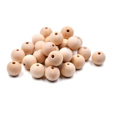 cozyou 100 Pcs 20mm Natural Wood Beads Unfinished Round Small, wood 