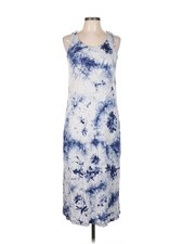 H By Halston Women Blue Casual Dress M