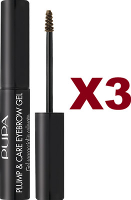 3 PUPA PLUMP & CARE EYEBROW FIXED BLONDE GEL TONES THICKENS EYEBROWS