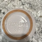 Frankoma White Pottery Condiment Bowl XO Glossy Round Impressed Backstamp