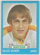 1973-74 TOPPS GILLES GILBERT ROOKIE CARD (BRUINS) #74. rookie card picture