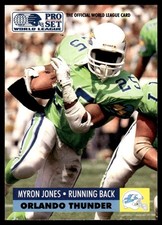 1991 Pro Set WLAF Myron Jones Orlando Thunder #114
