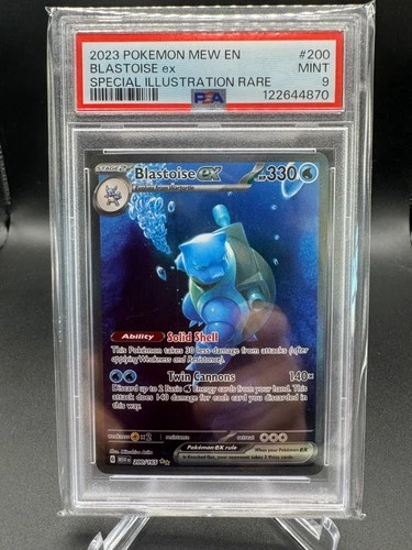 Blastoise ex 200/165 PSA 9 Special Illustration Pokemon 151 Scarlet & Violet TCG