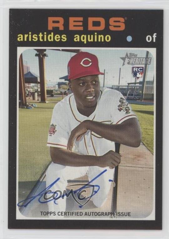 2020 Topps Heritage Real One Auto Aristides Aquino #ROA-AAQ Auto k0w