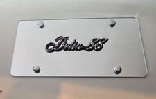 Olds Delta 88 Chrome Badge Mirrored License Plate Tag Emblem Olds Delta 88 Chrome Badge Mirrored License Plate Tag Emblem