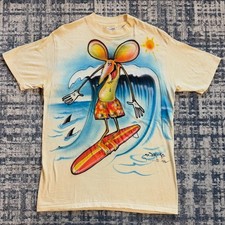 Camiseta Stanley Mouse Surf Mouse Air Brush 1982 reimpresión de camiseta vintage