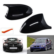 1 Paar Schwarz gl�nzend Au�enspiegel Spiegelkappe F�r BMW 1er E87,3er E90 E91