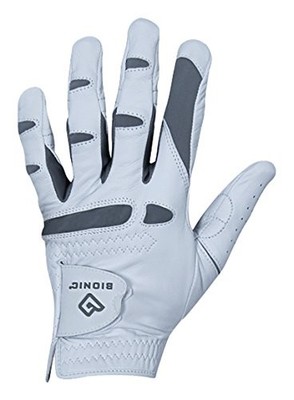 Bionic Gloves USA Mens Cabretta Leather PerformanceGrip Premium Golf Glove White