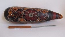 Guiro Instrument 11"H Latin Percussion Musical Instrument With Scraper