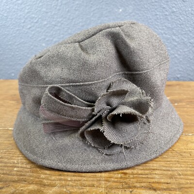 VINTAGE GIOVANNIO BUCKET HAT Vintage Giovannio Womens Fluffy Bucket Hat Bowed Black M-L  main image 2