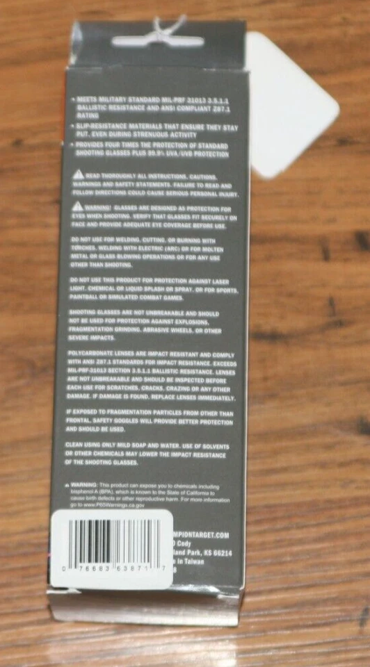 Gafas de tiro balísticas Champion Muddy Girl - Lente transparente - #40715 Foto 4 de 4