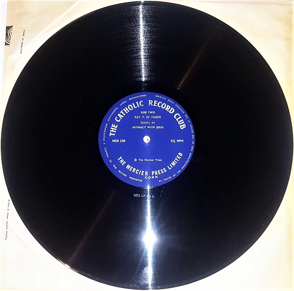 Rev. E. J. Cuskelly, M.S.C. - Speaks On The Cross Casts No Shadow - 12" Vinyl LP - Image 4 of 4