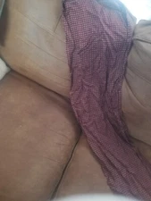 Vintage Handcraft Inc. Italian Silk  Burgundy print scarf 48" X 12" NICE