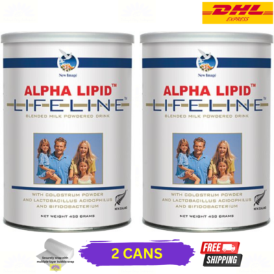 2 X Cans Alpha Lipid Lifeline Colostrum Blended Milk Powder