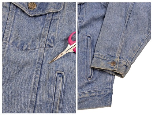 90s VTG Pepsi Denim Jacket Embroidered Dragon Facing Right Back Patch Large - Picture 7 of 10