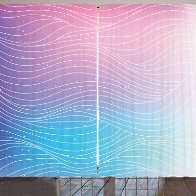 Abstrakt Rustikale Gardine Nebula Sky Ombre Effect