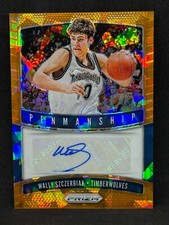 2019-20 Prizm Wally Szczerbiak  Penmanship Auto Orange Ice Prizm #PM-WSZ