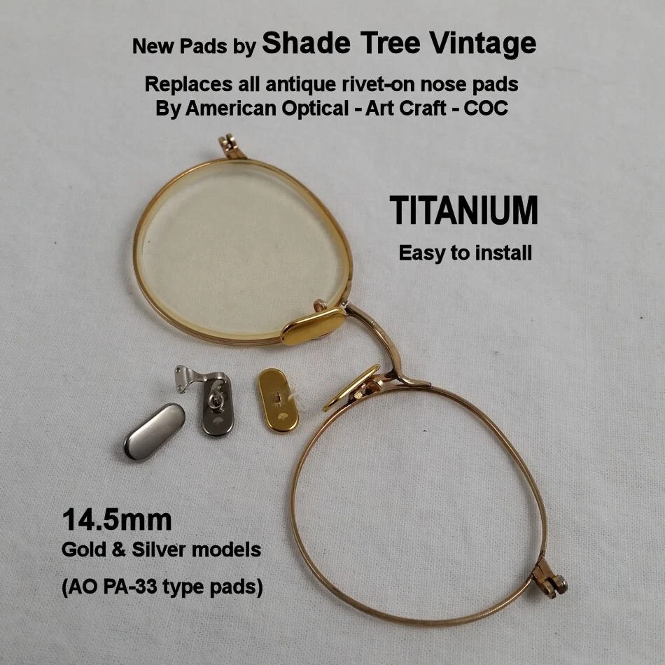 AO PA 33 Type Nose Pads   To replace Antique riveted pads