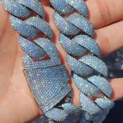 Luxury 22Mm Diamond Chain Men Iced Out Bling Silver/Gold Plated