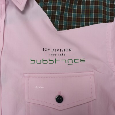 NWT $835 Raf Simons Joy Division Button Down Western Shirt Pink